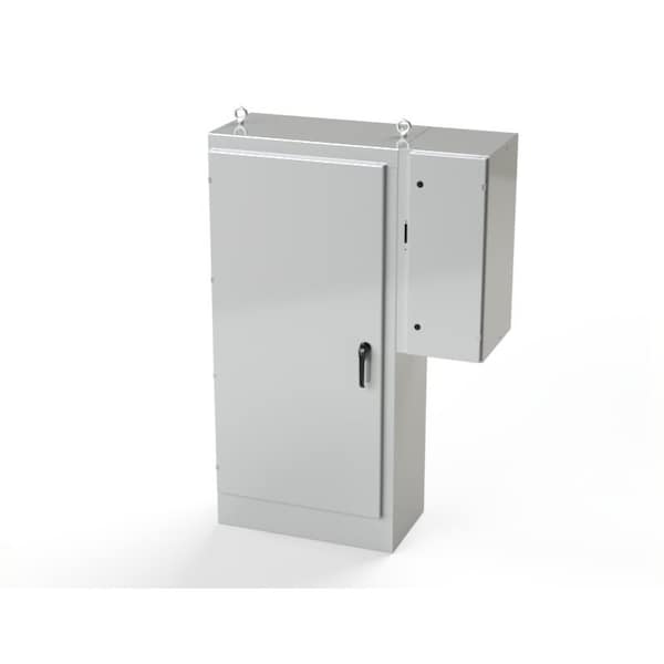 3 Point Latch with Padlock Handle Electrical Enclosures, 72 in H, 18 in D, 33-1/2 in W